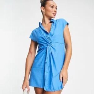 Mango Blue Mini Dress